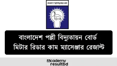 পল্লী বিদ্যুৎ মিটার রিডার কাম ম্যাসেঞ্জার পরীক্ষার রেজাল্ট