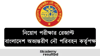 বাংলাদেশ অভ্যন্তরীণ নৌ পরিবহন কর্তৃপক্ষ পরীক্ষার রেজাল্ট