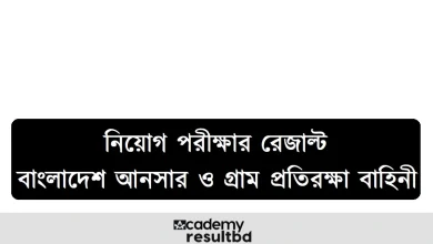 বাংলাদেশ আনসার ভিডিপি নিয়োগ পরীক্ষার রেজাল্ট