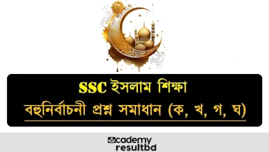 SSC ইসলাম শিক্ষা MCQ বহুনির্বাচনী প্রশ্ন সমাধান