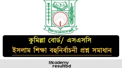 কুমিল্লা বোর্ড এসএসসি ইসলাম শিক্ষা বহুনির্বাচনী প্রশ্ন সমাধান