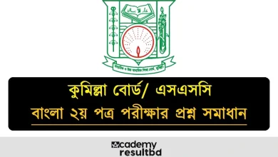 কুমিল্লা বোর্ড এসএসসি বাংলা ২য় পত্র বহুনির্বাচনী প্রশ্ন সমাধান