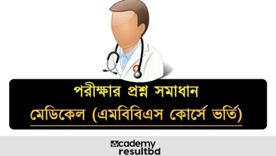 মেডিকেল ভর্তি পরীক্ষার প্রশ্ন সমাধান