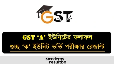 GST A Unit Admission Result