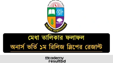 NU Honours Admission 1st Release Slip Result