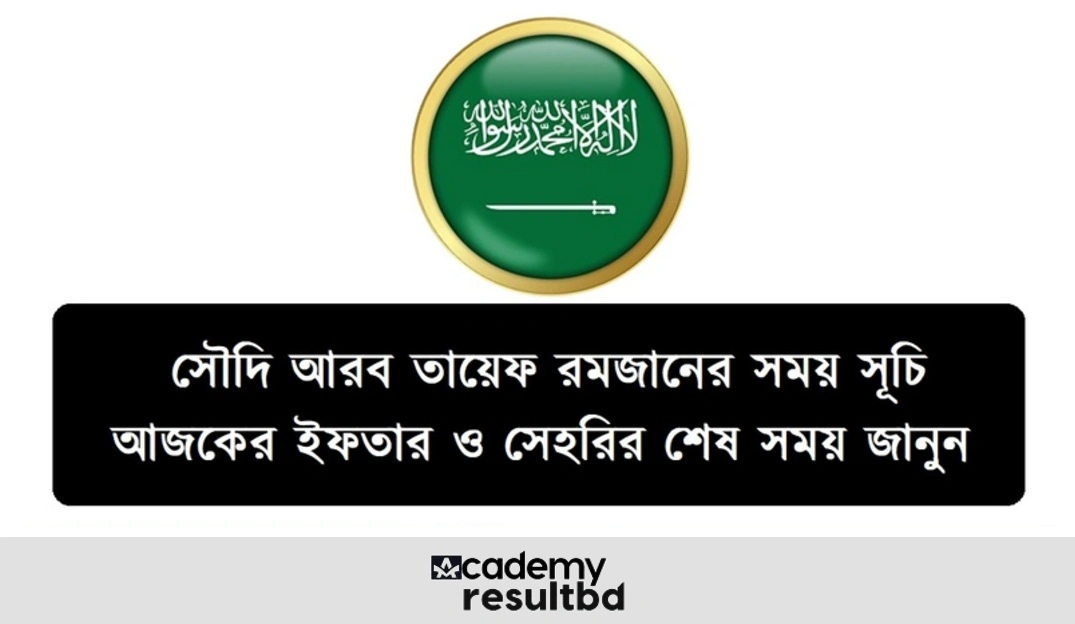 সৌদি আরব তায়েফ রমজানের সময় সূচি